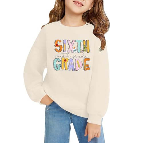 Teen Girls Oversized Sweatshirt School Season Graphic Crewneck Pullover Tops Kids Long Sleeve Cute Trendy Tops Fall Winter3