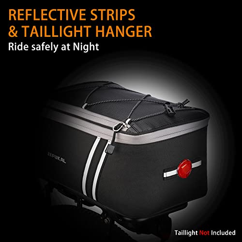 JXFUKAL Rear Bike Rack Bag with Rain Cover, 7L/9L/10L/12L