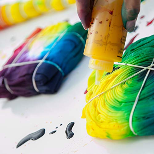 Tulip One-Step Tie-Dye Kit Party for 5, Large Party Activity, Arts & Crafts Gift, Vibrant Colors, Permanent Fabric Dye, Easy Clean-up, 8 Fun Techniques Included, 15 Prefilled Full Size Bottles by TULIP - Image 4