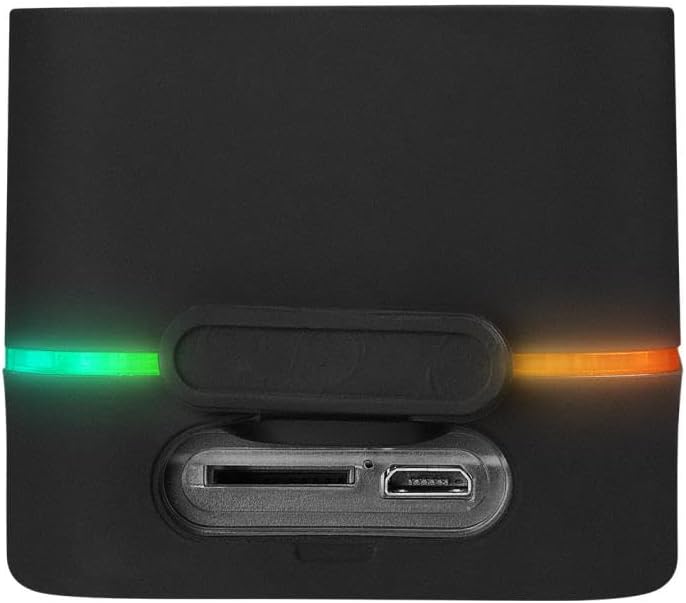 Rear view of Mikado MD-18BT speaker showing USB and TF card slots