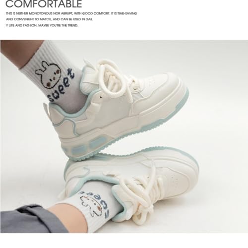 Y2K Sneakers for Women Cute Star Chunky Preppy Shoes Platform Walking Streetwear3