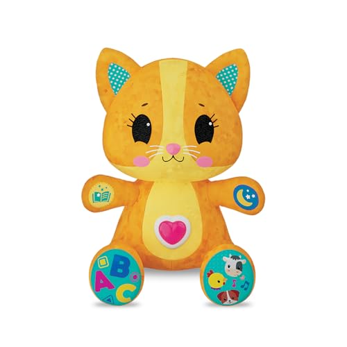 Kids Hits Play with Me Kitten – Interactive Plush Musical Toy for Toddlers – Lights, Songs, ABCs & Lullabies – Early Learning Cat Toy – Ages 1+