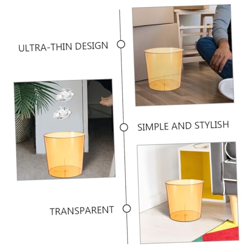 Caneca de basura rectangular multiusos color naranja miniatura 3