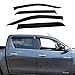 JHCHAN Deflettori antivento antipioggia fumé nero per Toyota Hilux Revo Rocco 2015-2020 AN120 AN130 MK8 Pick-up doppia cabina acrilico nero fumé