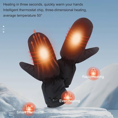 Guantes calefactables impermeables que protegen tus manos del frío con tecnología táctil 6
