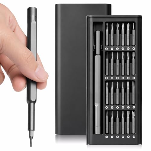 Premium Precision 25-in-1 Screwdriver Set Durable Mini Screwdriver Kit with Phillips & Flathead Magnetic Tools for Electronics PC and Eyeglass Repairs (2 Pack)