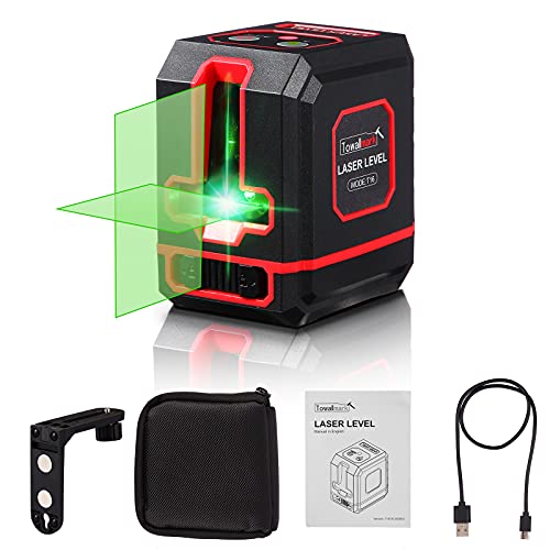 Self Leveling Laser Level 100ft 505NM Cross Line Laser level Laser Line leveler Beam Tool for Construction Picture Hanging Wall Writing Painting Home Renovation Floor Tile