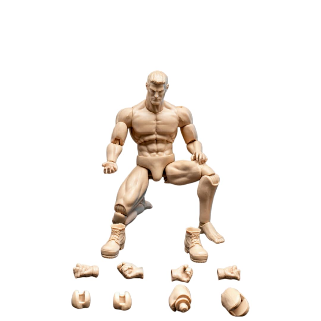 JAMING 1/12 męskich figurek akcji, 15 cm, mocne muskularne ciało, żołnierz, super elastyczna figurka, model do niestandardowego szkicowania, do ćwiczeń