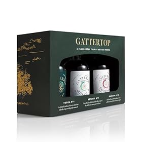 Gattertop Drinks Co Vodka Gift Pack (3 x 5cl) miniature giftpack | Premium British Vodka | Sustainable Vodka Gifts | Exceptionally smooth
