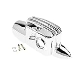 REBACKER Chrome Rear Brake Master Cylinder Cover Fit For Harley FLHT FLHX FLHR 2008-2019