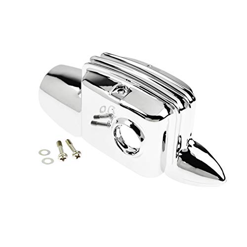 HDBUBALUS Chrome Rear Brake Master Cylinder Cover Fit for Harley