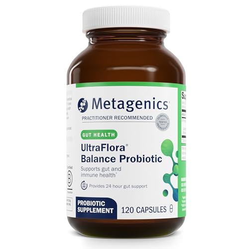 Metagenics UltraFlora Balance - Daily Probiotic for Immune Support and Digestive Health, Designed to Support a Healthy Intestinal Environment - 120 Count