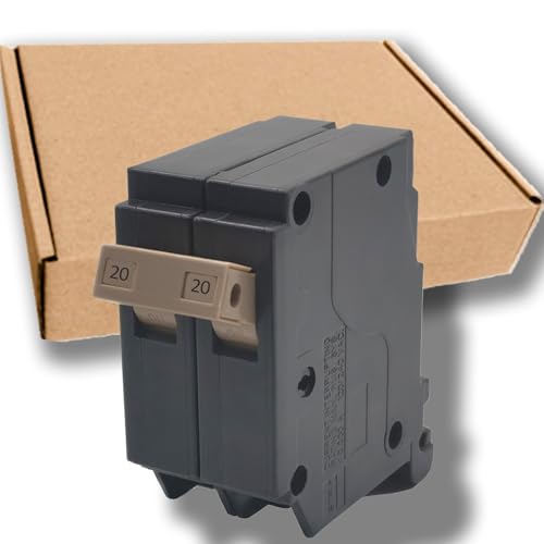 20 Amp 2-Pole Circuit Breaker, 3/4-Inch Plug-in Type Molded Case Circuit Breaker, Compatible with OEM Load Centers, 10KA 120/240V, Thermal Magnetic Protection, Genuine OEM-10 Years Warranty