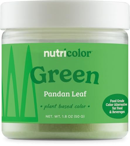 Nutricost Green Plant Based Food Coloring From Pandan Leaf Powder (50 Servings) - Nutricolor Color Alternative For Food & Beverages