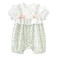 gurcooc Baby Mädchen Strampler Kurzarm Bodysuit Floral Rüschen Jumpsuit Sommer Bow Body Onesie Outfit Set, 3-24 Monate