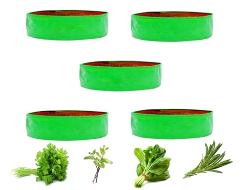 Terrace Gardening Grow Bags for Leafy Vegetables - 15"X06" (Green...