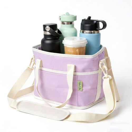 Family Size 4-Compartment Drink Carrier Bag for Coffee Cups &