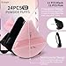 Scaups 24Pcs Black and Pink Powder Puff, Triangle Powder Puffs, Powder Puffs for Makeup and Cosmetic Foundation