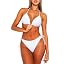 A1 White 2 Piece Bikini Set