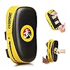 Overmont Taekwondo Kick Pad with Curved Punching Surface Karate Kicking Shield PU Leather for Boxing Martial Art Kickboxing Training(1 Pc Sold as Single)