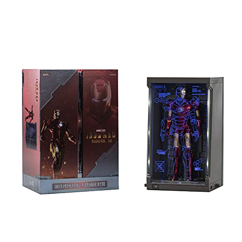 GTLANDS 10th Anniversary 1/10 Scale Deluxe Collector Iron Man MK 3 Action Figure with the Hall of Armor 7'' 1908