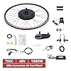 DDYOOK 48V 1000W Electric Bike Conversion Kit, 28"/ 29" 700C Front Wheel Electric Bicycle Hub Motor Conversion Kit Dual Mode Controller w/LCD Display 5-Speed Adjustment Powerful E-Bike Conversion Kit #1