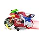 Nikko 20031 Road Rippers Wheelie Motorrad, Rennmotorrad fährt auf Knopfdruck, Vorderrad hebt ab, leuchtende Räder, Licht & Sound Effekte, inklusive Batterien, für Kinder ab 3 Jahre, ca. 25 cm, Rot