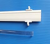 myraumdesign Nachträglich einbaubarer Profi Paneelwagen Aluminium - in verschiedenen Längen - Silber oder weiß für Schiebegardine - Fast überall passend (50 cm, Weiß)