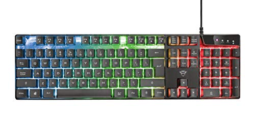 Trust GXT 838 Azor Clavier USB Noir de gaming rétroéclairé pour PC