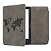 Produktbild kwmobile Hülle kompatibel mit Kobo Clara 2E / Tolino Shine 4 Hülle - Kunstleder Cover - Travel Umriss Grau