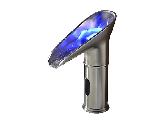 Fyeer Automatische Wasserhahn Bad mit Sensor, 3 Farben LED...