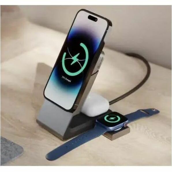 ALOGIC Chargeur portable Matrix pour Apple Watch - La solution de charge ultime pour votre Apple Watch, compatible avec câble USB-C, support Matrix, pour Apple Watch Ultra/Series 8/7/6 et plus.