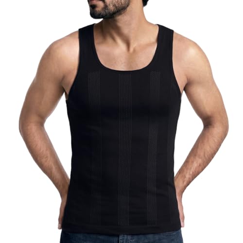 Image of dermawear Men Zenrik High Compression Shapewear Vest for Chest and Abdomen