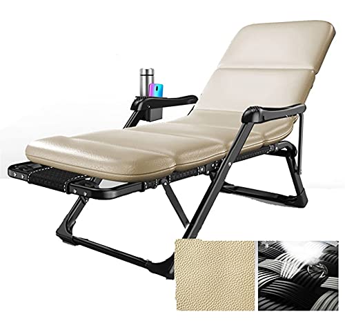 Chaise longue de terrasse pliable zéro gravité transat réglable de jardin et plage