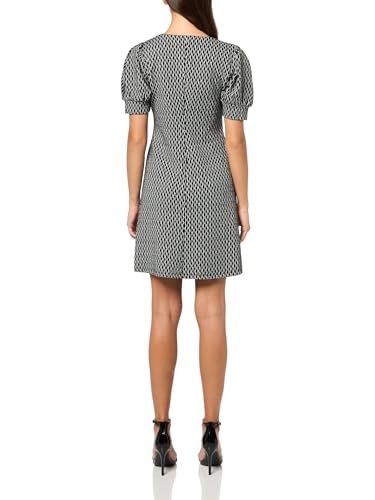 Image of Tommy Hilfiger Women's Short Puff Sleeve V-Neck Shift Mini Dress