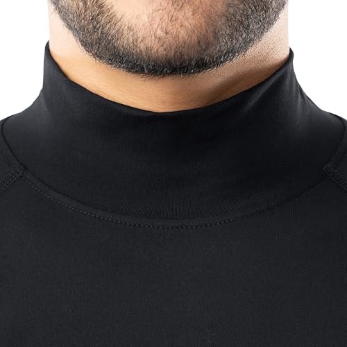 Fruit of the Loom Men's Sueded Jersey Mock Neck Thermal Underwear Base Layer Set3