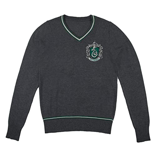 Cinereplicas - Pull Harry Potter Poudlard - col V Gris,Serpentard,S