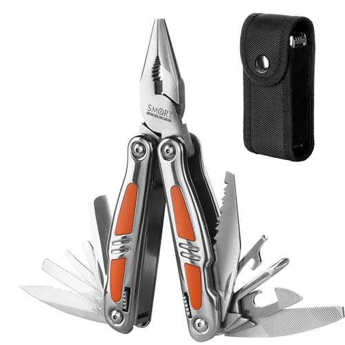 Image of Multitool Pliers, Foldable 14-in-1 Multi Tool Gift for Dad, Father, Husband | Small Pocket Knife Multitool, Mini Utility knife, Folding Pliers with Sheath, EDC Multitool Knife, Self-Locking Design