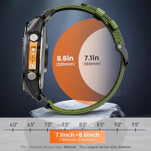 Correa compatible Nylon para reloj Garmin Fenix 22 mm miniatura 7