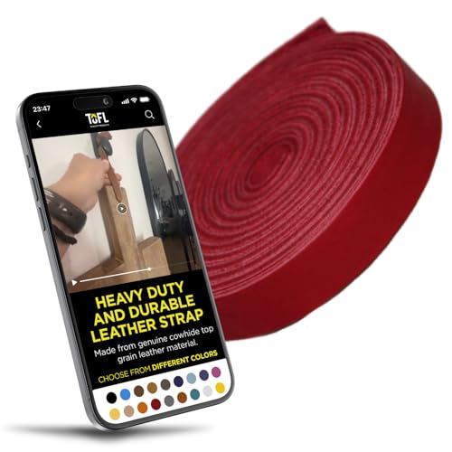 Bandes de cuir rouge souples et résistantes pour lanières de sac DIY