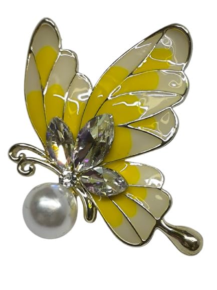 yadadri Sharanya Fashions | Butterfly Brooch Pin for Women, Elegant Design Saree Pin for Pleats 2 Pcs-picture-41
