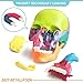 New Anatomy Skull Model 15 Parts Human Anatomy Exploded Skull Detachable Palm-Sized Mini Human Color Medical Skull Model,Medical Dental Clinic Teaching Equipment,Learning with Color Study Manual