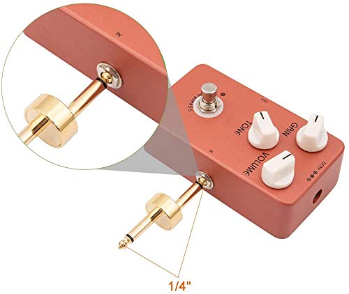Otraki 7539585456 1/4 Inch Guitar Pedal Connector Z Type 6.3Mm Pedals Coupler 4 Pack Pedal To Pedal Connector Ts Copper Male Connector For Effect Pedalboard Space Saving Gold thumb #5