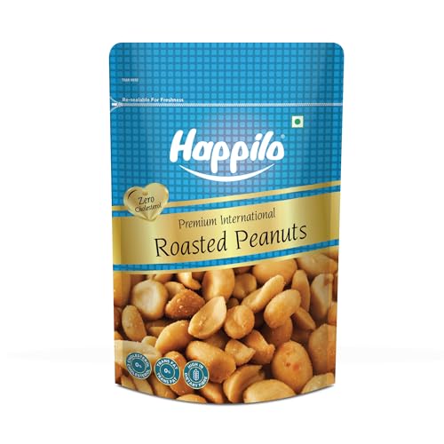 Image of Happilo Premium Roasted Peanuts 160g, Rich in Protein, Fiber, and Essential Nutrients, Wholesome Snack, Rich Flavor
