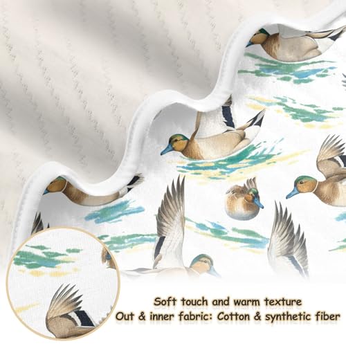 Image of Baby Swaddle Blanket for Boys Girls Soft Warm Stroller Throw Blanket for Newborn Infant Toddler 30X40in Colorful Pattern Wild Ducks
