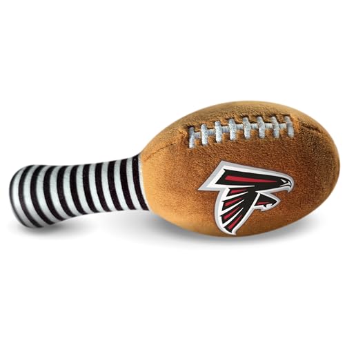 Image of Atlanta Falcons Plush Football Rattle by Smilo - Officially Licensed NFL Baby Rattle Toy - Soft Baby Rattle with Bell - for Babies and Toddlers from 3 Months