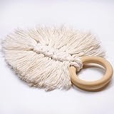 BEWOLKEN Boho Napkin Rings Set of 6, Napkin Holders Handmade, Macrame & Rustic Napkin Rings for Baby