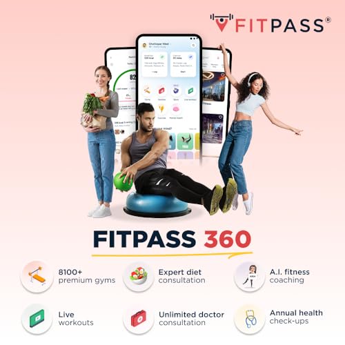 Image of FITPASS 360 6-Months all-in-one fitness membership with Premium Yoga Mat | Access 8,100+ Gyms | A.I. Fitness Coaching | Personalised Diet Plans | Virtual Workouts & Health Tracking | Meal Tracker | Home Workouts | Virtual Workouts | Doctor Consults | Health Check-ups | Pharmacy Voucher and Discounts
