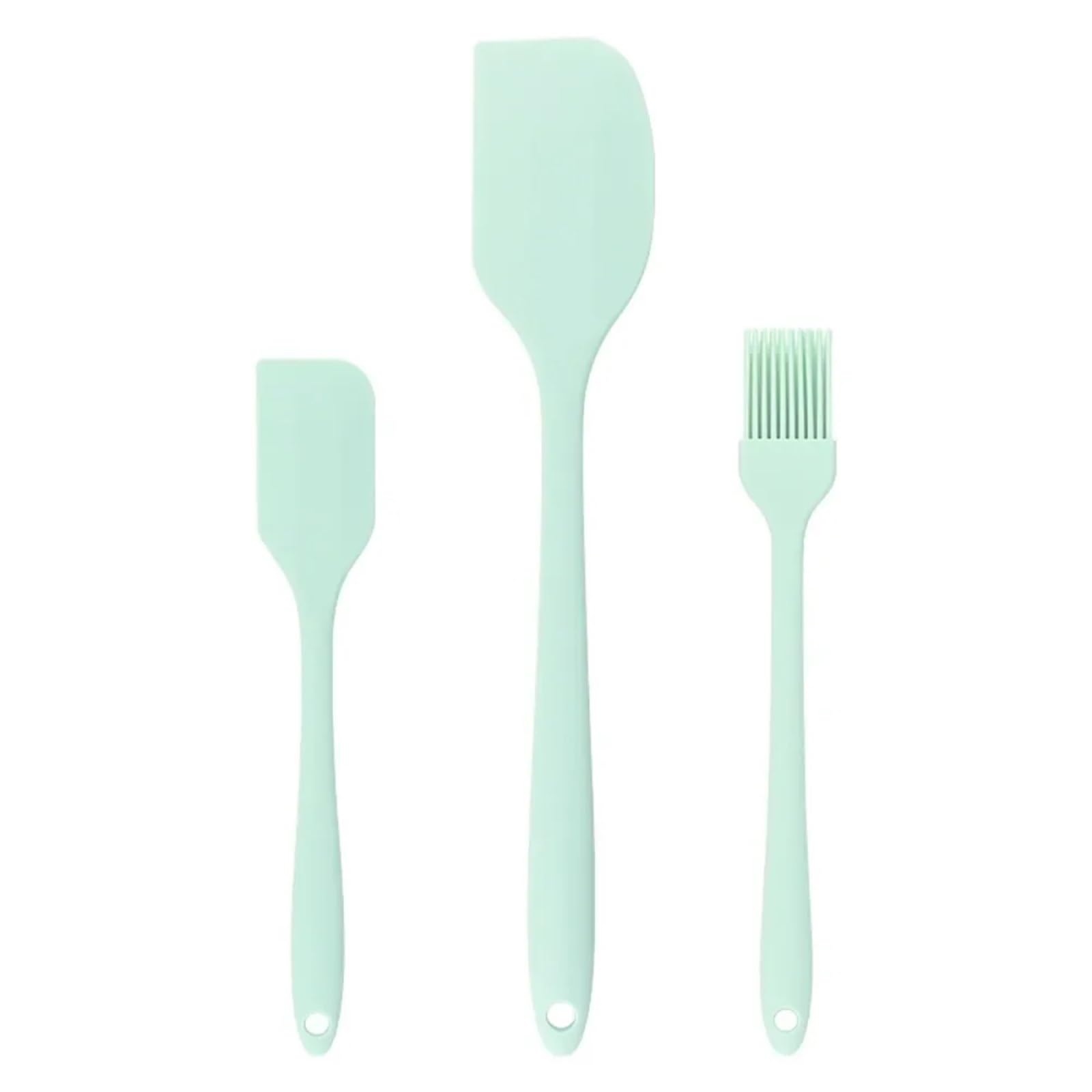 Set da 6 Pezzi Cucina, Tutto in Uno, spatola in Silicone, Pennello for Olio, for Burro, Raschietto for Torta Singolo, Strumento di Cottura per Cucinare(Blue)