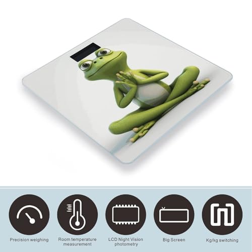 Báscula Digital Funny Frog Doing Yoga de Vidrio Templado miniatura 3